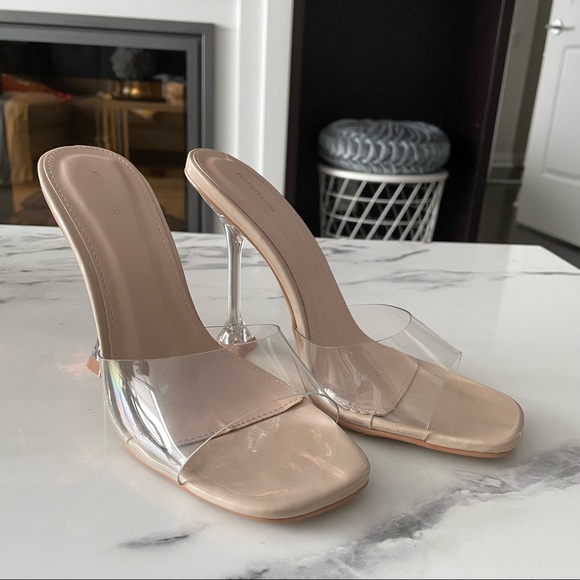 ⚡️BRAND NEW ⚡️ PLT Nude Clear Heel Sandals - Picture 7 of 7
